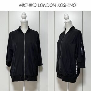 【美品】MICHIKO LONDON KOSHINO 七部袖 サイドロゴブルゾン