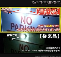 1球)♭†日亜”超広角雷神ナンバー灯Ｔ10角度調整 オデッセイ ゼスト バモス_画像3