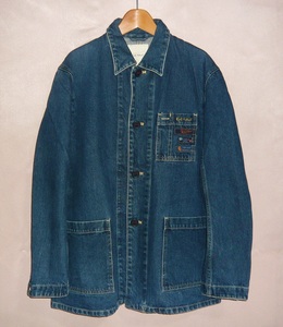  Karl hell m long sleeve Denim jacket Logo badge M size secondhand goods cotton 100% Karl Helmut men's indigo 