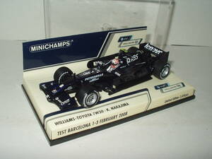 PMA Williams Toyota FW30 #8 K.Nakajima Test BARCELONA 2008 / ミニチャンプス 2008テスト ウィリアムス トヨタ FW30 ( 1:43 ) 中嶋一貴