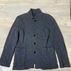 [ walnut .]BEAUTY & YOUTH UNITED ARROWS tweed thousand bird .. knitted tailored jacket United Arrows size M men's 