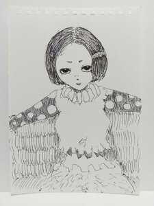 Art hand Auction オリジナルイラスト 手描きイラスト ソファー 女の子 ハンドメイド 原画 モノクロ アナログ アート 白黒 自作 illustration art 絵, コミック, アニメグッズ, 手描きイラスト