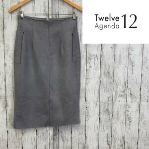 12Twelve Agenda★トゥエルブアジェンダ★スエードタイトスカート★サイズ38　10-180