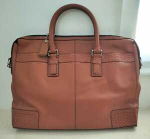 * good on beautiful goods *COACH Coach all leather many layer structure briefcase business bag document bag *A4 file OK*