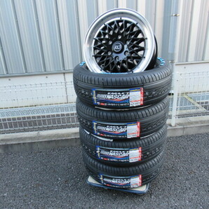 FENICE RX3 17x6.5 +38 6-139.7 ブラック/ポリッシュ GOODYEAR NASCAR 215/60R17 200系ハイエース レジアスエースの画像1