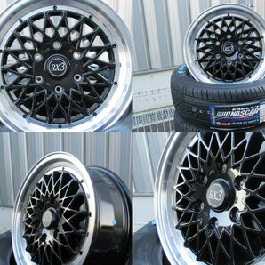 FENICE RX3 17x6.5 +38 6-139.7 ブラック/ポリッシュ GOODYEAR NASCAR 215/60R17 200系ハイエース レジアスエースの画像2