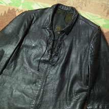 希少 プルオーバー 【Brooks】 60s Pullover Leather Jacket 60年代 ブルックス レザー ジャケット シングル ライダース ビンテージ 50s70s_画像3