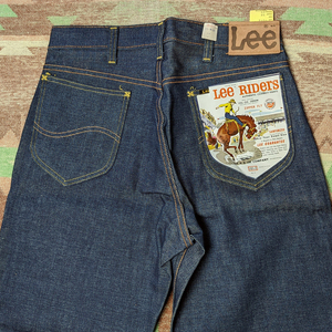  закончившийся товар W32L29 [Lee 101-Z] 60s Denim Jeans RIDERS 60 годы неиспользуемый товар Denim брюки джинсы одна сторона уголок Vintage Vintage 70s50s