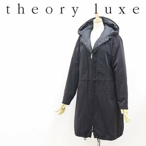 ◆Theory luxe セオリーリュクス 3WAY ダウンライナー付 モッズ コート 黒 ブラック 38