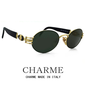 未使用 CHARME (シャルム) サングラス 7540-101 レトロ ヴィンテージ クラシック メンズ レディース ラウンド オーバル