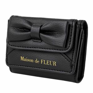 Maison de FLEUR［メゾン ド フルール］RIBBON CARD CASE BLACK☆