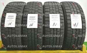 225/60R17 99Q Dunlop WINTERMAXX WM01 中古 スタッドレスタイヤ 4本セット 送料無料 225/60/17 ダンロップ U1637.N