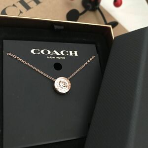 新品 COACH コーチ ネックレス ローズゴールド