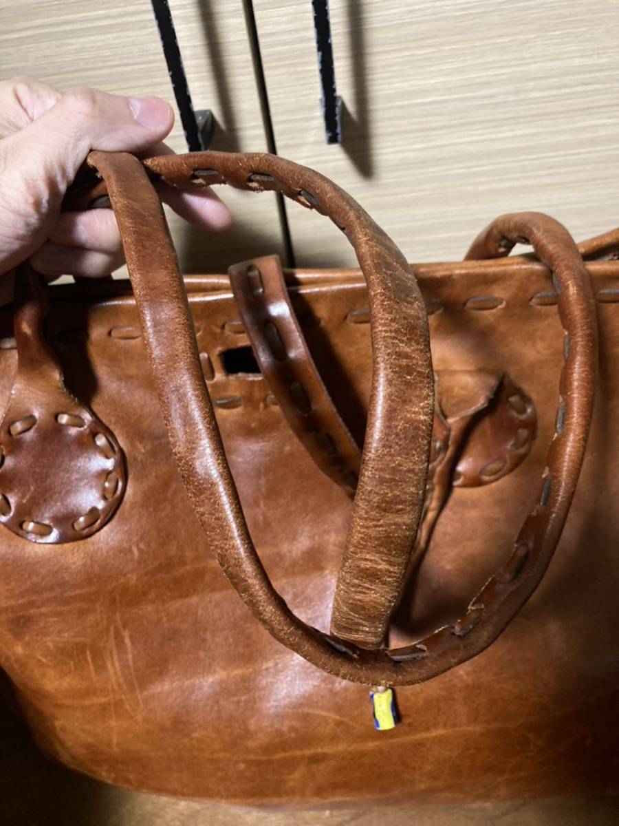 割引本物 Henry Cuir トートバッグ ヒッピー アンリークイール アンリ