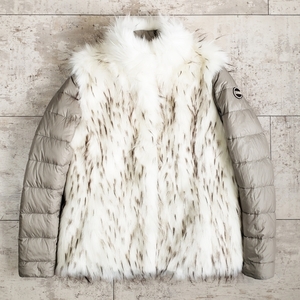 koru Maar COLMAR reversible fur down jacket 42 beige 