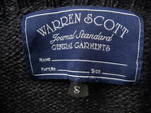 ジャーナルスタンダード別注 WARREN SCOTT ウォーレン スコット　コットンガンジーセーター　サイズ S ダークグレー系_画像5