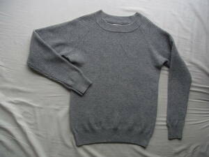 BEAMS BOY Beams Boy wool 100% waffle braided sweater gray one size 