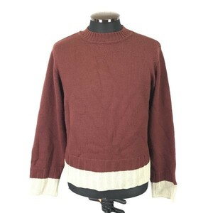 Paul Smith SUPER CHINO* long sleeve knitted sweater [Mens size -L/ tea × beige /brown×beige]sweater*BH93