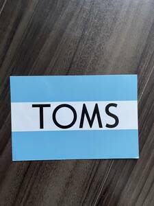 TOMS トムス トムズ　ステッカー　シール 1枚