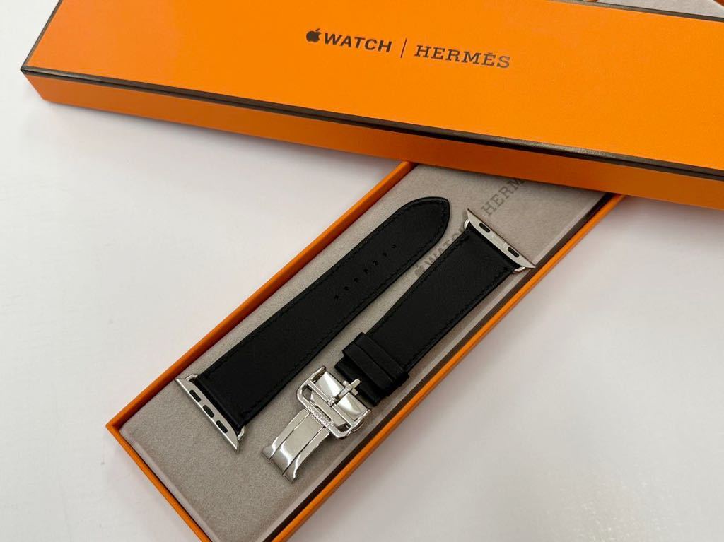 即決 ほぼ未使用 Apple Watch HERMES 45mm 44mm 黒 ディプロイアント