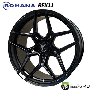 4本セット ロハナ 正規品 ROHANA RFX11 22x9.5J 5/130 +45 & 22x10.5J 5/130 +40 マットブラック ポルシェ パナメーラ