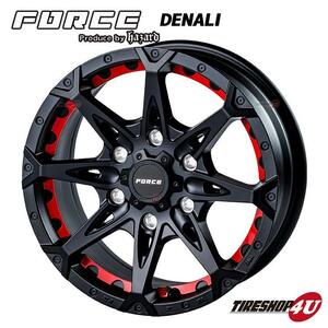 新品 FORCE DENALI フォース デナリ 16x6.5J 6/139.7 +38 MB ブラック 200系 ハイエース 4本以上は送料無料