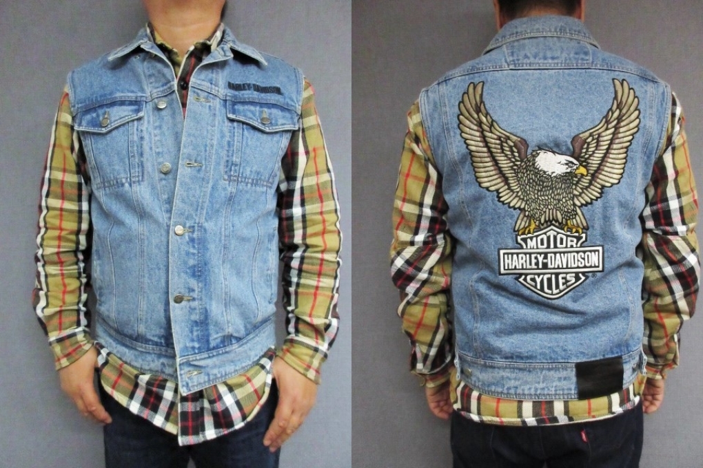 信頼】 【入手困難‼︎】HARLEY DAVIDSON◎90s デニム ベスト B82 G ...