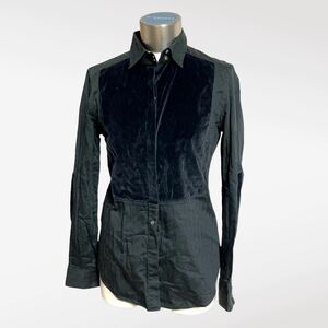 ニールバレット　イカ胸 比翼 ドレスシャツ XXS 黒　イタリア製