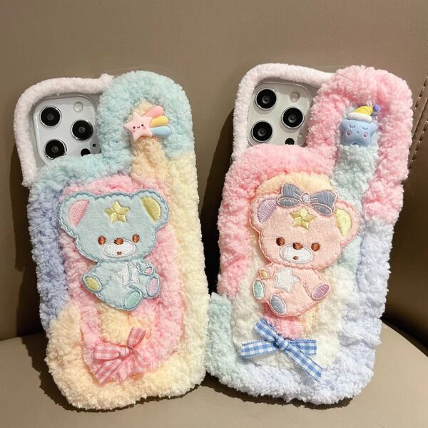 韓国 可愛い くま クマ ロリータ ゆめかわ iPhone14用ケース スマホ 熊