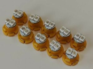 LED T4.2-マイクロLED-M型-黄アンバー エアコンインパネ用 10個セット SMDワイドタイプ(0)
