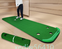 高品質★パターマット ゴルフ 練習 パター 室内 屋外でも練習できるゴルフマット 1*3m 練習器具 _画像1