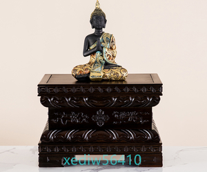 新入荷★仏像台　仏教美術 （小）黒 高さ15センチ