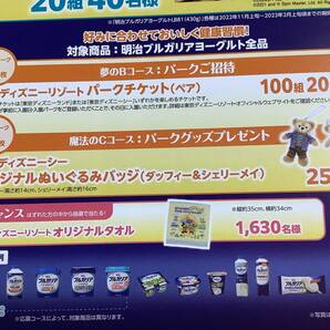 （数量2）懸賞応募☆明治ブルガリアヨーグルト 夢と魔法のキャンペーン 応募マーク6枚＆応募封筒 東京ディズニーリゾートパークチケットの画像2