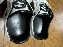 ◆GUCCI◆ グッチ メンズ レースアップ スニーカー ホワイト Size8 1/2_画像6