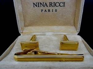 *N4075*# new goods # Nina Ricci [NINA RICCI][ Gold ]# cuffs & necktie tweezers!