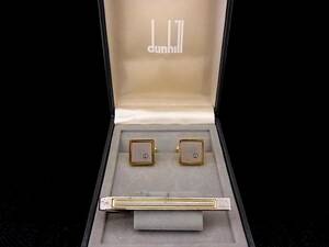 *N3764*#USED товар среднего качества #[dunhill] Dunhill [ серебряный * Gold ]# запонки & галстук пинцет!