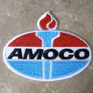 アイロンワッペン （AMOCO）ワッペン 刺繍、エンブレム、大人気、オシャレ アップリケ 人気 アメ雑 アメリカン