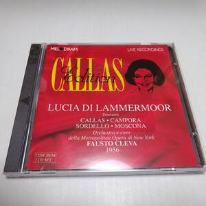 輸入盤/Melodram/2CD「ドニゼッティ：ランメルモールのルチア」カラス/カンポーラ/クレヴァ指揮＆MET/1956年