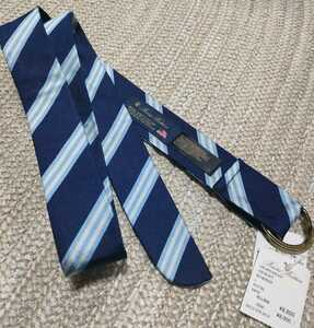 new goods America made regular price 8800 Brooks Brothers ribbon belt L silk navy blue navy blue BROOKSBROTHERS belt men's 