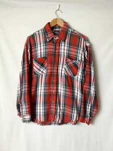 80s 90s USA製 ビンテージ ビッグマック ネルシャツ L 赤 フランネル チェック ジェイシーペニー /ファイブブラザーズ ウエアハウス