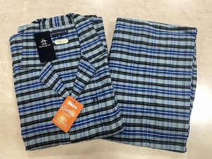  Munsingwear wear - men's pyjamas L size cotton 100% winter pyjamas check B2610 nappy 