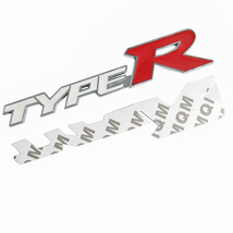 【送料込・在庫有】TYPE R 3Dエンブレム(縦3.2cm×横14.5cm) 白　ホンダ 無限 金属製　_画像2