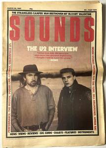 レア 英国 SOUNDS 1987 March U2インタヴュー Bono MY BLOODY VALENTINE Stranglers BOWIE Faith Brothers COLOURFIELD Anthrax MISSION 他