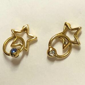 スタッドピアス レディースアクセサリー 女性用 装飾品 服飾品 星 スターモチーフ 耳飾り ファッション小物 金色 両耳用【3442】A
