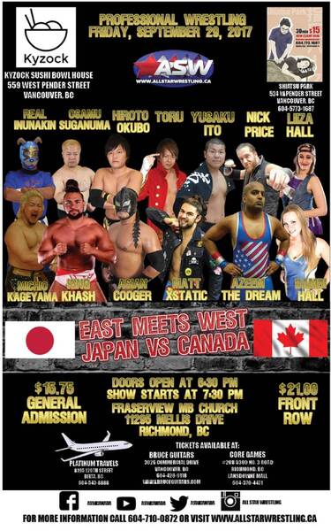 【道頓堀プロレス in カナダ2017】ASW 2017.9.29.&30. TW 9.30.【2枚組】