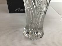 C328 新品　未使用　Noritake Crystal/ノリタケ クリスタル　花瓶　フラワーベース　Tall Vase 10 1個　901/761 箱入_画像7