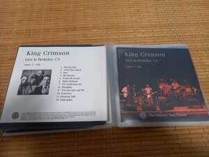 【ソフトケース入りCD　同封可能】King Crimson(キング・クリムゾン)「Live　in　Berkeley,CA　August13.1982」