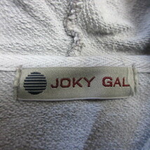 JOKY GAL レディース　パーカー　M　グレー　ボーダー　アメカジ古着　sy2884_画像6