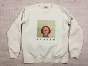 Lune × パルピトー PALPITO 現代アート 美術 NAMITO キャラクター グッズ スウェット トレーナー メンズ L 白