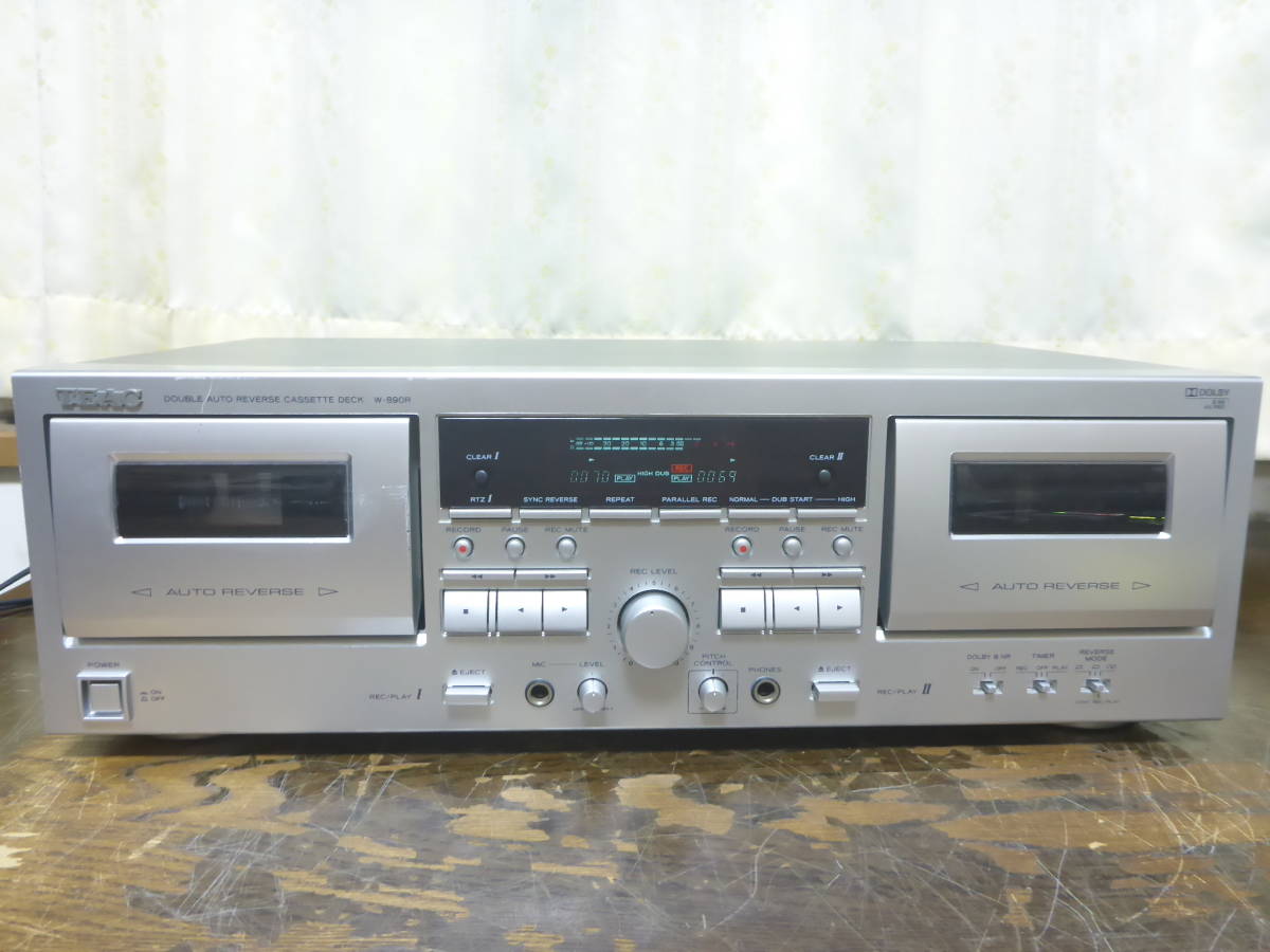 大特価!! 開店祝い TEAC W 美品☆ TEAC ブラック 美品 カセットデッキ